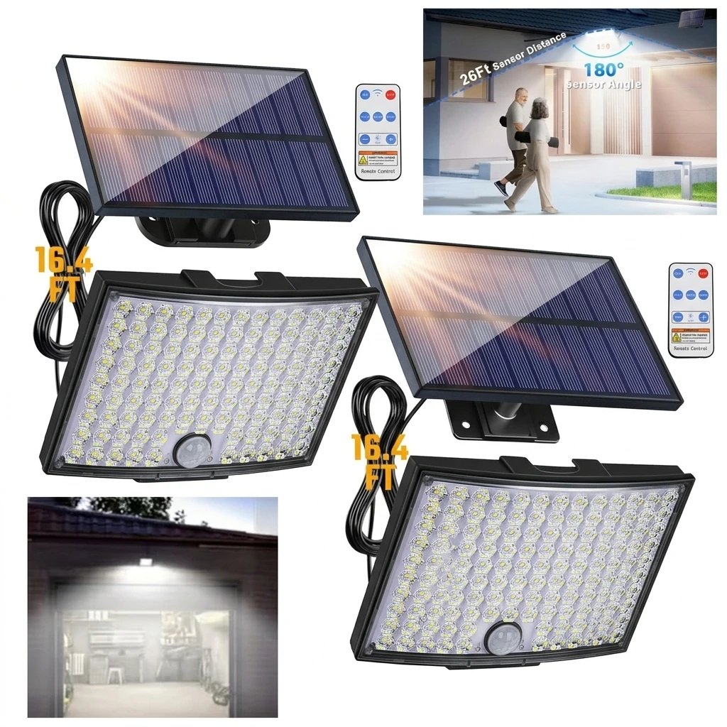 2pcs Super-Bright 138LEDs Solar Motion Sensor Outdoor Lights, 3 Lighting Modes, IP65 Waterproof Solar Security Lamp for Garden
2pcs Super-Bright 138LEDs Solar Motion Sensor Outdoor Lights, 3 Lighting Modes, IP65 Waterproof Solar Security Lamp for Garden