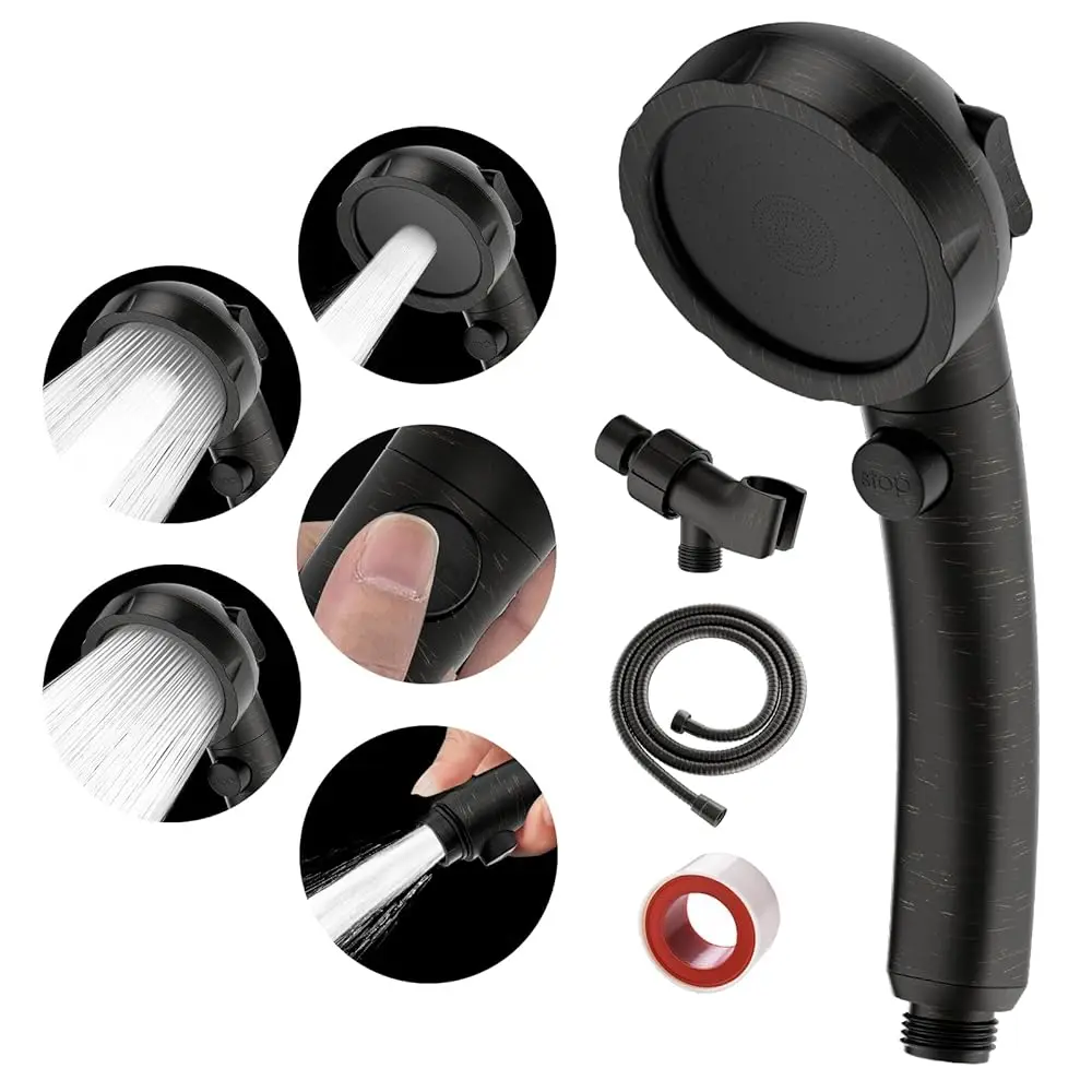 High Pressure Handheld Shower Head with On Off Switch, Detachable Shower Head, 3 Spray Modes Shower Massager Handheld with H
High Pressure Handheld Shower Head with On Off Switch, Detachable Shower Head, 3 Spray Modes Shower Massager Handheld with H