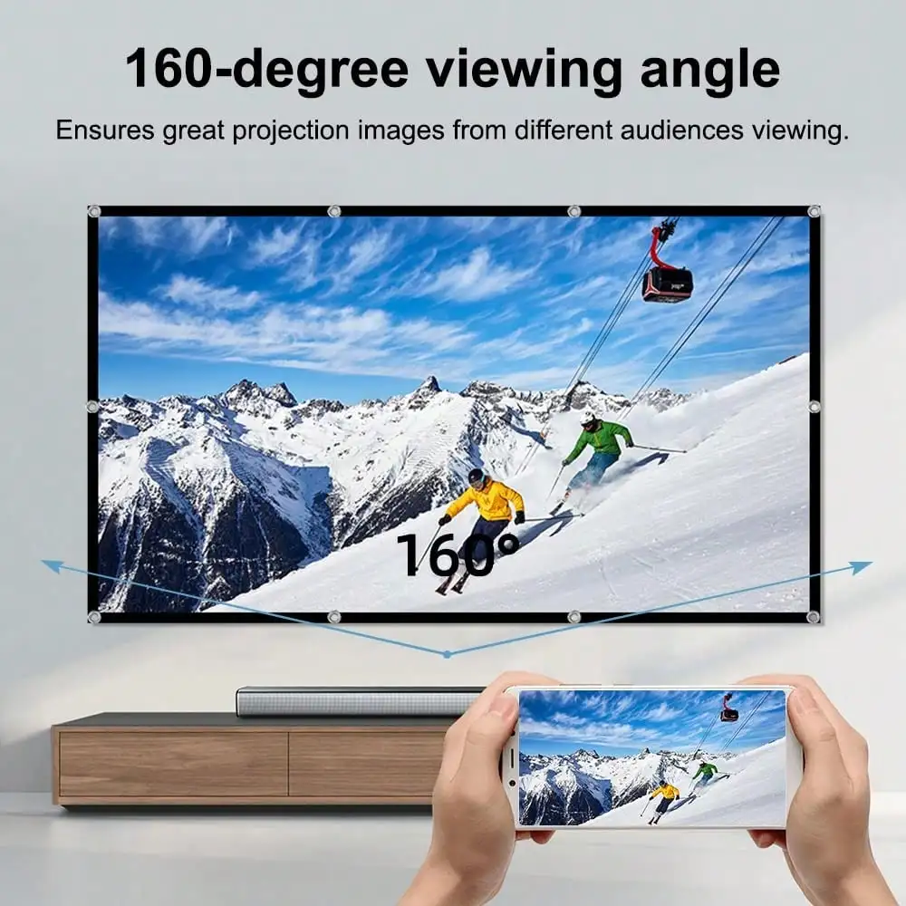 Складной портативный экран для проектора HY300 PRO+ HY310 HY320, двусторонний, без складок, для использования в помещении и на улице, для TP350 NTV L018 HY260
Складной портативный экран для проектора HY300 PRO+ HY310 HY320, двусторонний, без складок, для использования в помещении и на улице, для TP350 NTV L018 HY260