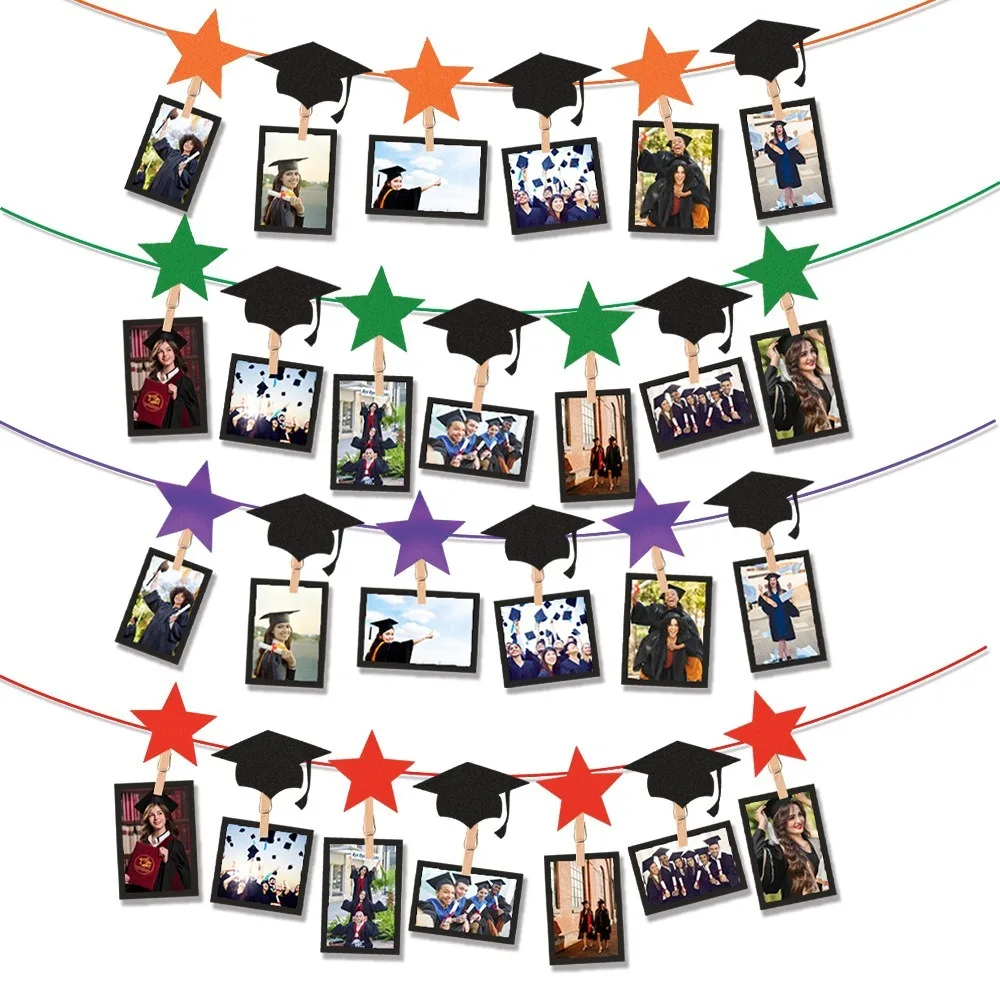 Black Gold Graduation Photo Banner Personalized Celebrate Picture Banner Paper Graduation Hanging Decor
Black Gold Graduation Photo Banner Personalized Celebrate Picture Banner Paper Graduation Hanging Decor
