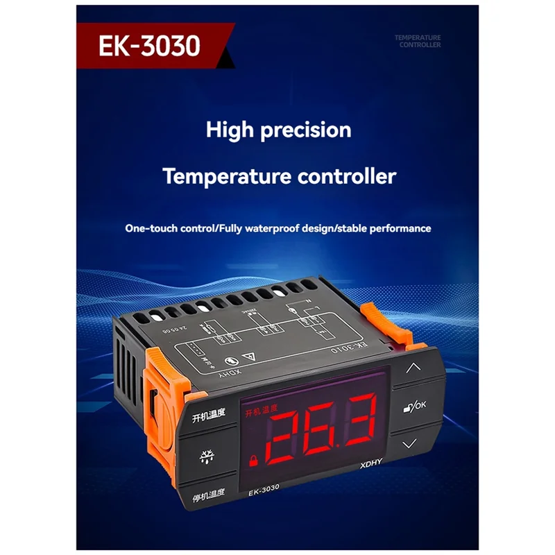ABZC-EK3030 220 В островной шкафный переключатель, высокоточный контроллер термостата для холодильника с морозильной камерой
ABZC-EK3030 220 В островной шкафный переключатель, высокоточный контроллер термостата для холодильника с морозильной камерой