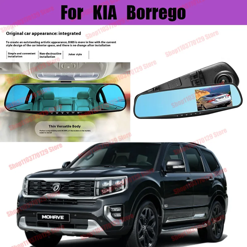 For KIA Borrego High definition dual lens driving recorder with front and rear dual recording reverse images Car dvr
For KIA Borrego High definition dual lens driving recorder with front and rear dual recording reverse images Car dvr
