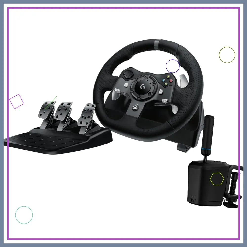 Гоночный руль G920 с функцией Force Feedback, кожаной обивкой и переключателями из нержавеющей стали для Xbox Series X | S, One, PC, Mac - черный
Гоночный руль G920 с функцией Force Feedback, кожаной обивкой и переключателями из нержавеющей стали для Xbox Series X | S, One, PC, Mac - черный