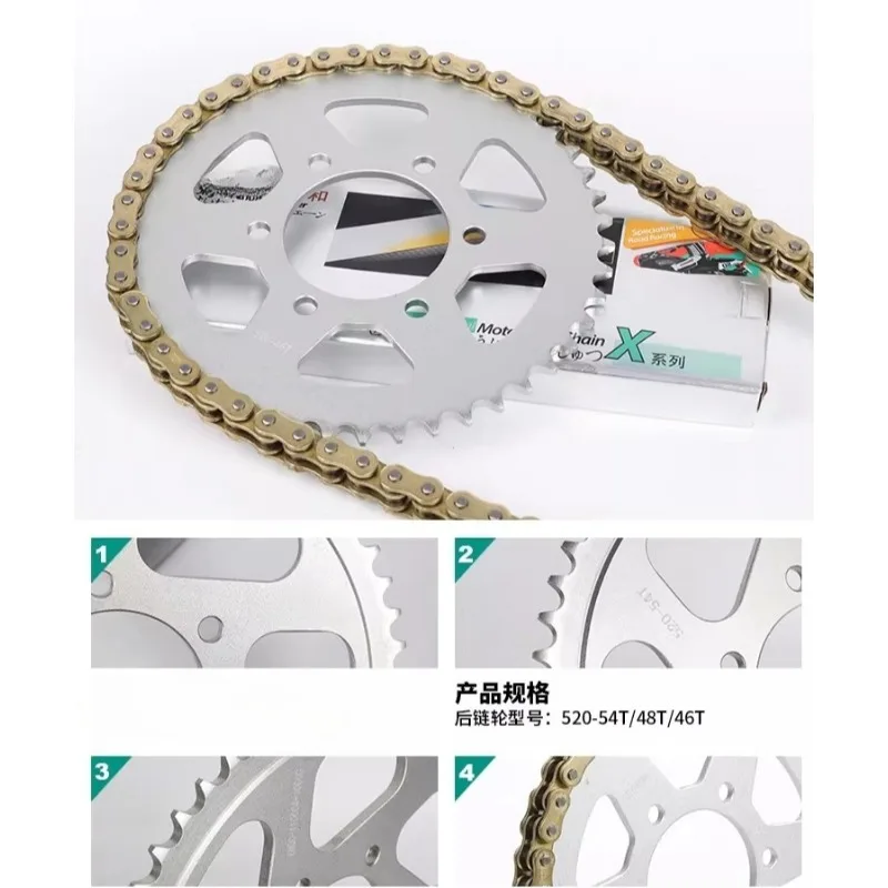 High Quality Motorcycle Large Sprocket + Small Sprocket + Chain 1 Set for Cfmoto 650nk 650mt 400nk 400gt 650tr-g 700clx
High Quality Motorcycle Large Sprocket + Small Sprocket + Chain 1 Set for Cfmoto 650nk 650mt 400nk 400gt 650tr-g 700clx
