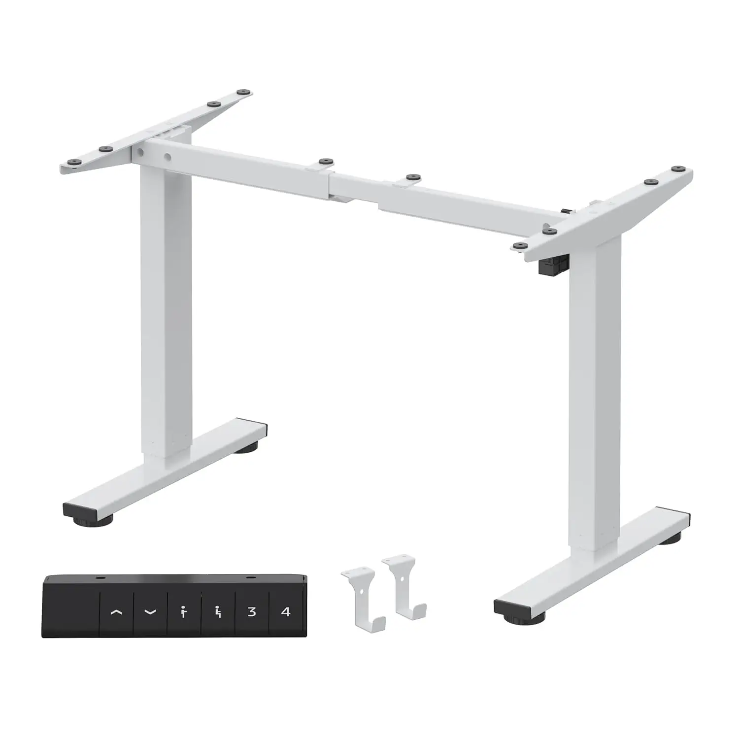 Height Adjustable Electric Standing Desk Frame with Memory Controller, Sit Stand Base for Home Office, White, Customized
Height Adjustable Electric Standing Desk Frame with Memory Controller, Sit Stand Base for Home Office, White, Customized
