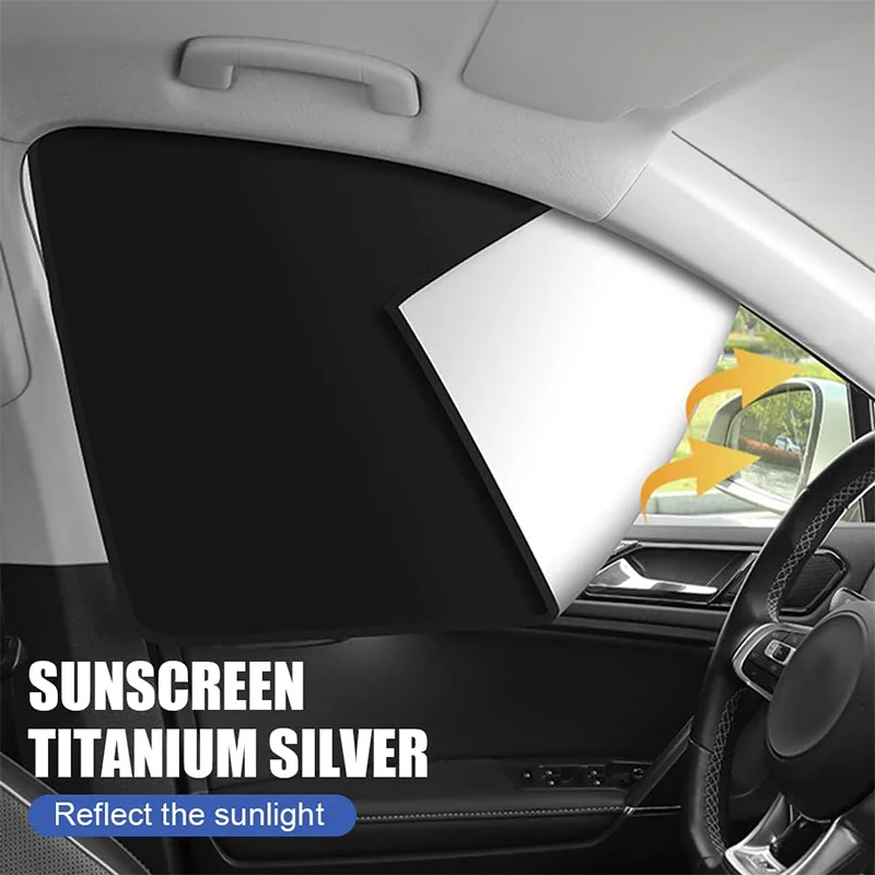 2Pcs Car Side Window Curtain Magnet Privacy Front/Rear Window Sun Shade Protection Cover UV Reflection Summer Cooling
2Pcs Car Side Window Curtain Magnet Privacy Front/Rear Window Sun Shade Protection Cover UV Reflection Summer Cooling