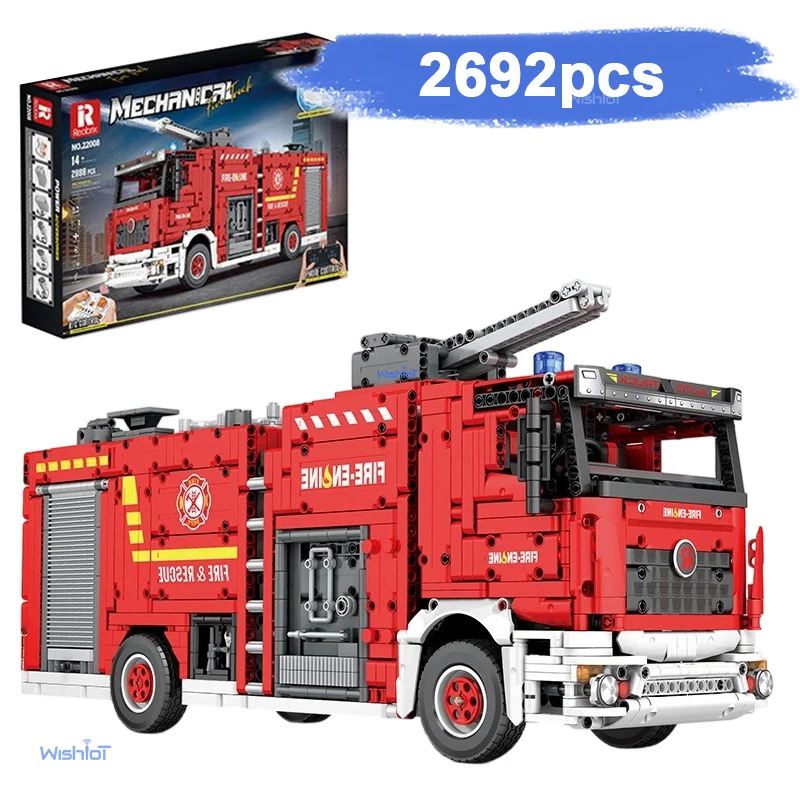 2888pcs City Water Jet Fire Truck Building Blocks MOC Model RC Technical Car Rescue Vehicle Bricks Toys Kids Holiday Gifts Toy
2888pcs City Water Jet Fire Truck Building Blocks MOC Model RC Technical Car Rescue Vehicle Bricks Toys Kids Holiday Gifts Toy