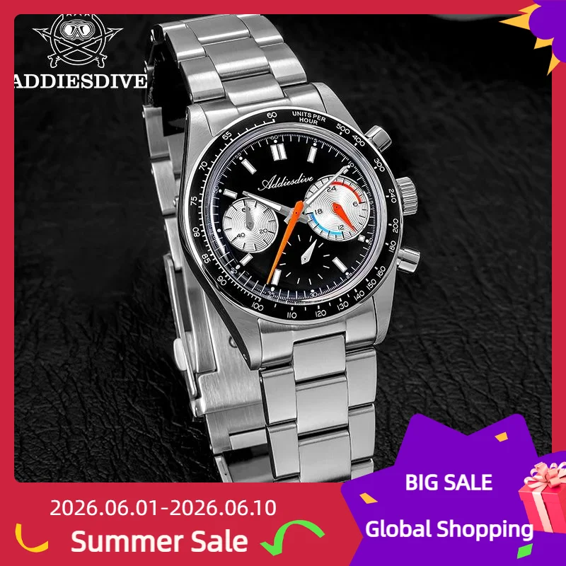 ADDIESDVIE VK63 Watches of Men Luxury Stainless Steel Multifunctional Chronograph AD2539 Reloj Hombre BGW9 Luminous Quartz Watch
ADDIESDVIE VK63 Watches of Men Luxury Stainless Steel Multifunctional Chronograph AD2539 Reloj Hombre BGW9 Luminous Quartz Watch