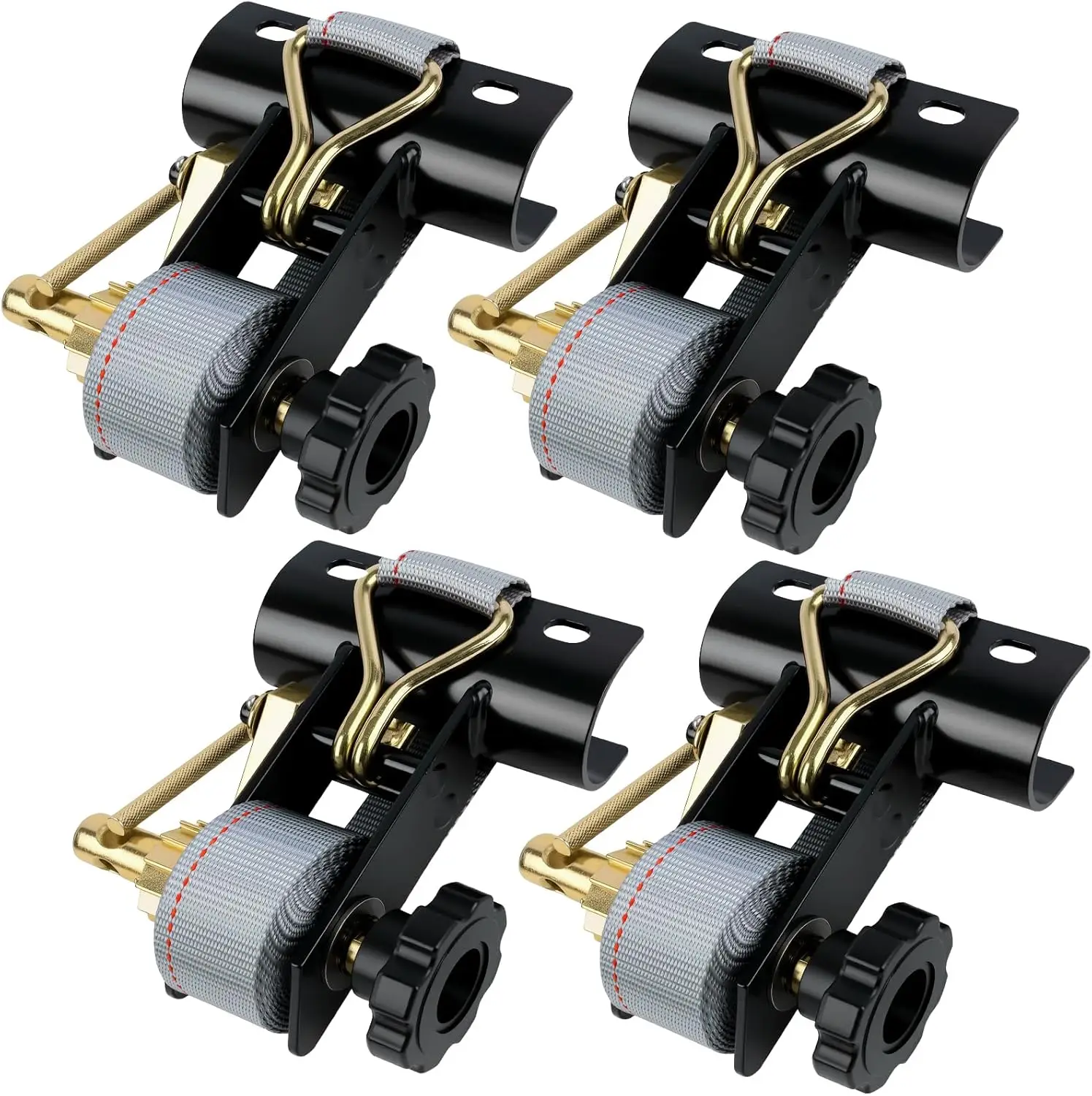 Rack Straps with J-Hook, 1.5" x7.5' Ladder Rack Ratchet Straps, 2" Round Tube Mount for Trailer Cargo Control
Rack Straps with J-Hook, 1.5" x7.5' Ladder Rack Ratchet Straps, 2" Round Tube Mount for Trailer Cargo Control