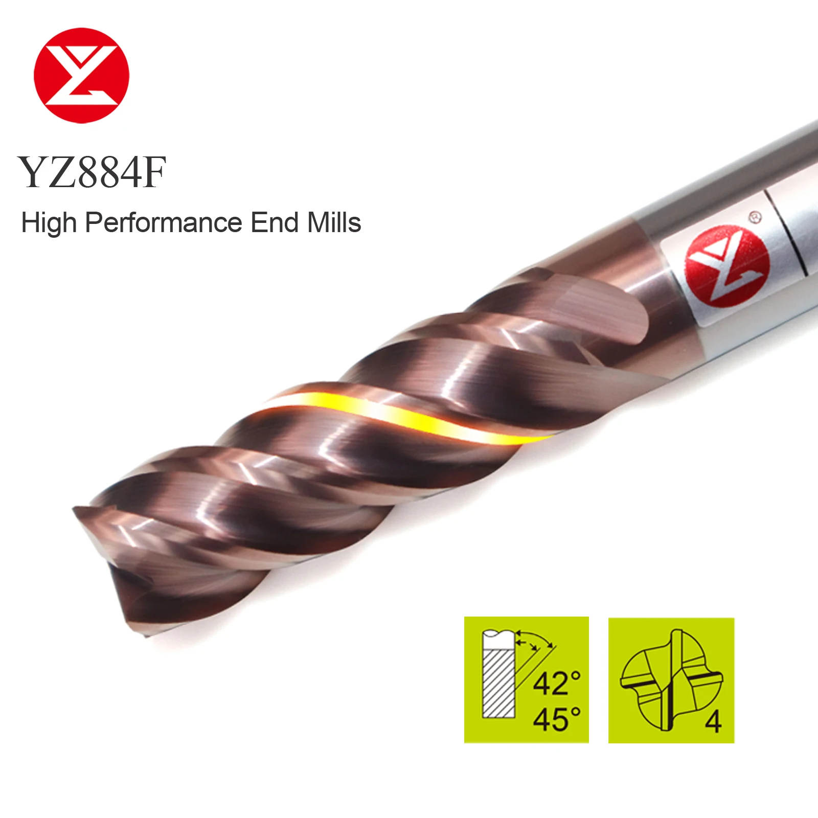 CNC Carbide End Mills Tungsten Machine Cutter Tools 4 Flute Metal Steel Key Face Square Router Bit 6 8 12 Shank High Efficiency
CNC Carbide End Mills Tungsten Machine Cutter Tools 4 Flute Metal Steel Key Face Square Router Bit 6 8 12 Shank High Efficiency