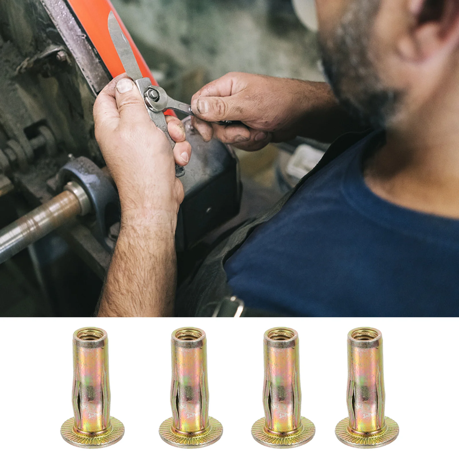 15pcs Professional Carbon Steel Rivet Nuts Flat Head Threaded Inserts High Efficiency Corrosion Resistant Sturdy Screw
15pcs Professional Carbon Steel Rivet Nuts Flat Head Threaded Inserts High Efficiency Corrosion Resistant Sturdy Screw