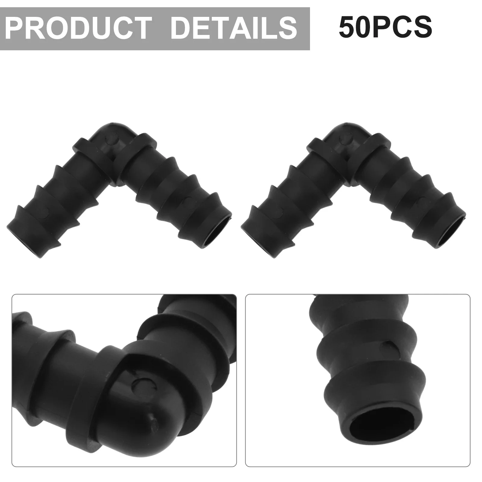50pcs 20mm PE Pipe Barb Connectors Elbow Connector Hose Connector Drip Hose Garden Water Drip Irrigation Pipe Connector Joints
50pcs 20mm PE Pipe Barb Connectors Elbow Connector Hose Connector Drip Hose Garden Water Drip Irrigation Pipe Connector Joints