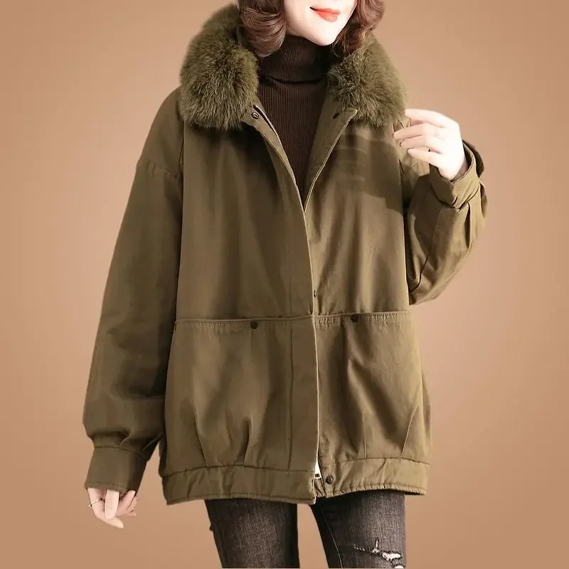 2024 New Retro Commuting Cotton Solid Color Parka New Big zipper Winter Jacket Women Thick Warm Parkas Female Outerwear T162
2024 New Retro Commuting Cotton Solid Color Parka New Big zipper Winter Jacket Women Thick Warm Parkas Female Outerwear T162