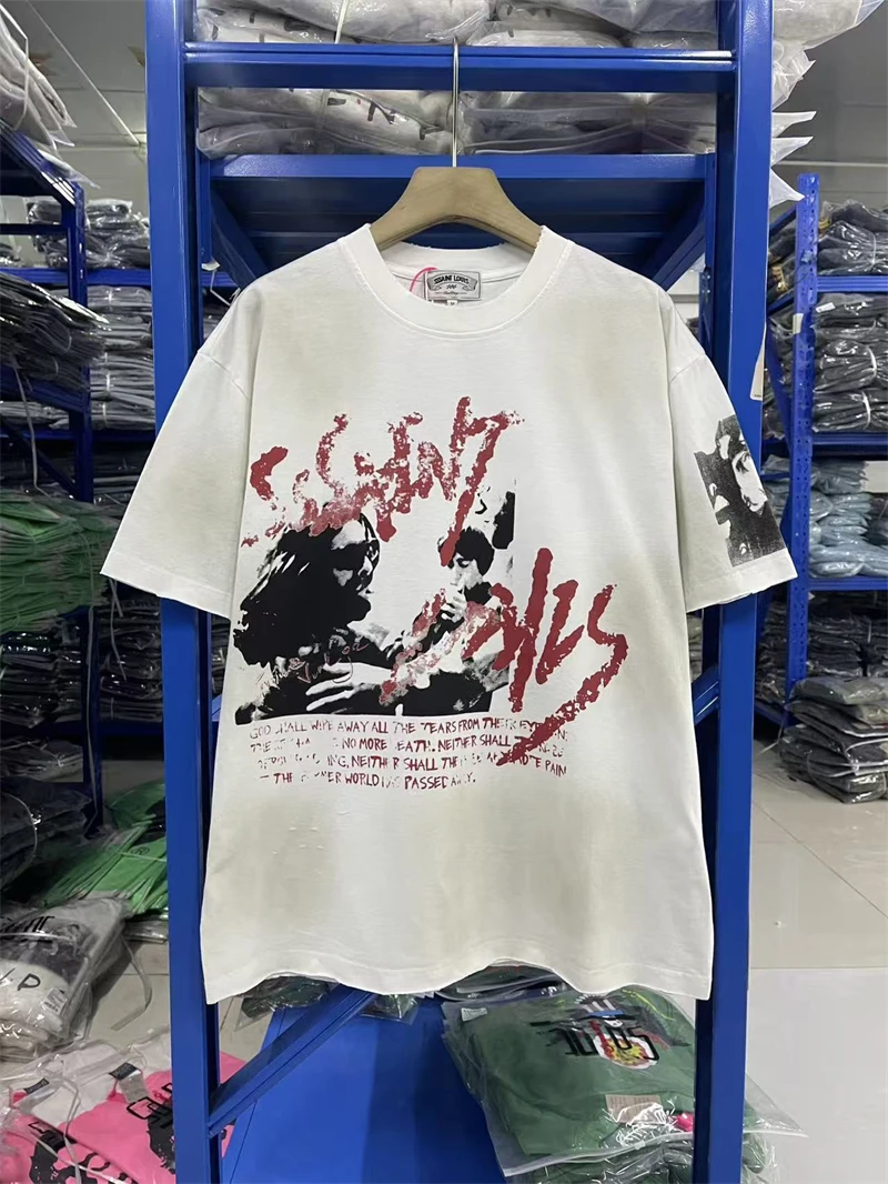 New Saint High-quality Pattern Letter Print Vintage Rock Street Sports Casual Loose Cotton Washed Short Sleeved Men's T-shirt
New Saint High-quality Pattern Letter Print Vintage Rock Street Sports Casual Loose Cotton Washed Short Sleeved Men's T-shirt