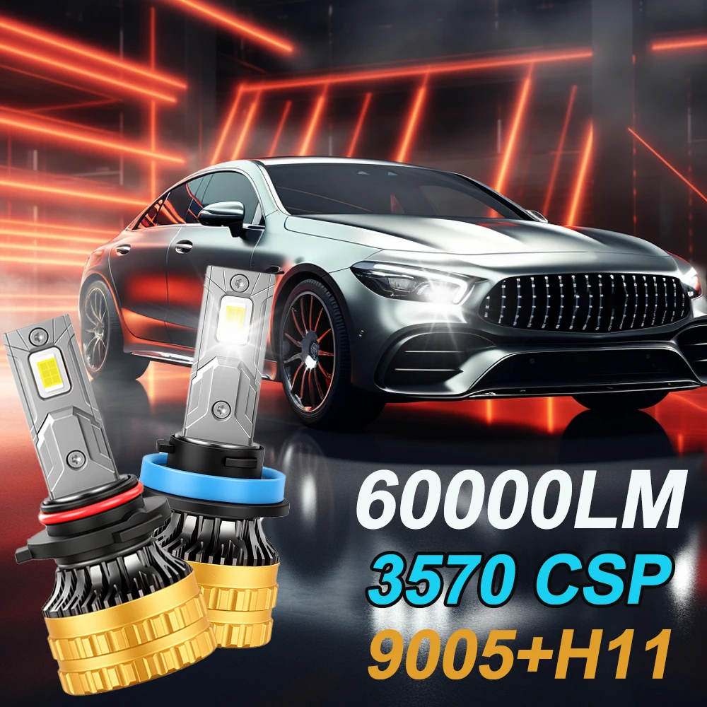 9005 HB3 H11 LED CANBUS Bulb Super Bright 60000LM 1:1 Halogen Size LED Headlights Auto Diode Lamp 6000K 12V Turbo Headlamps
9005 HB3 H11 LED CANBUS Bulb Super Bright 60000LM 1:1 Halogen Size LED Headlights Auto Diode Lamp 6000K 12V Turbo Headlamps