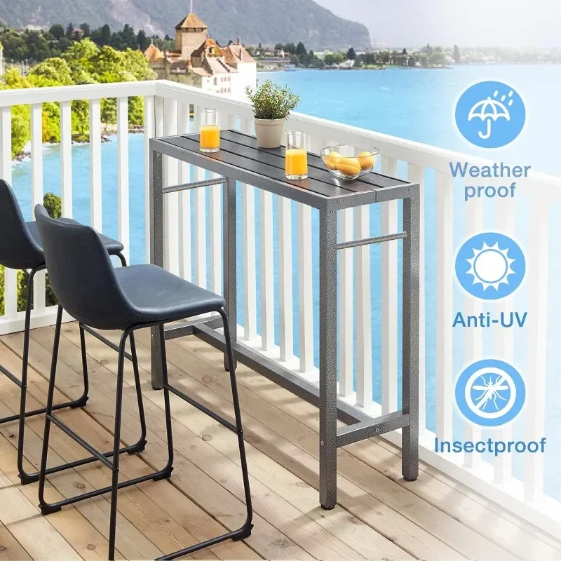 Outdoor Bar Table Patio Table Pub Height Dining Table with Waterproof Top and Hammer Finish Stand for Hot Tub, Garden,
Outdoor Bar Table Patio Table Pub Height Dining Table with Waterproof Top and Hammer Finish Stand for Hot Tub, Garden,