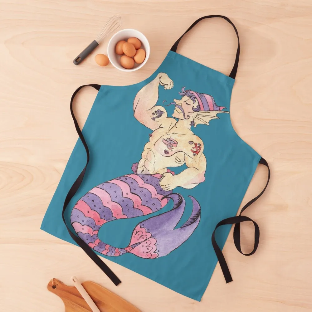 MerMay Sailor Merman with Tattoos Watercolor Apron Christmas gift Art Teacher Women Kitchen'S Apron
MerMay Sailor Merman with Tattoos Watercolor Apron Christmas gift Art Teacher Women Kitchen'S Apron
