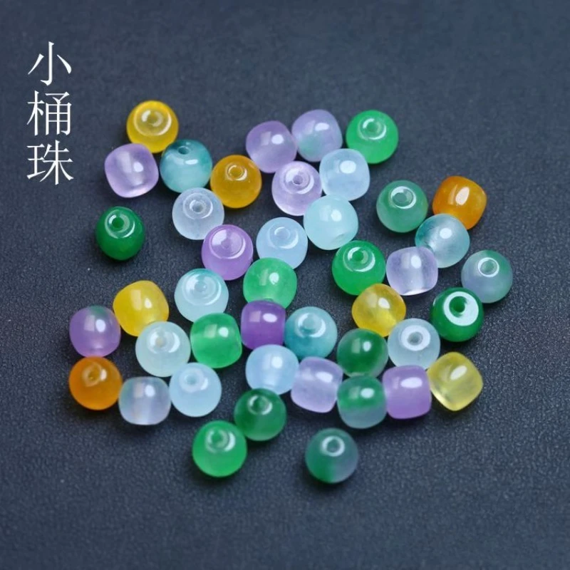 10pc Natural Multicolored Jade Small Bucket Beads Fashion Stone Charm DIY Bracelet Designer Real Jewelry Talismans Luxury Amulet
10pc Natural Multicolored Jade Small Bucket Beads Fashion Stone Charm DIY Bracelet Designer Real Jewelry Talismans Luxury Amulet