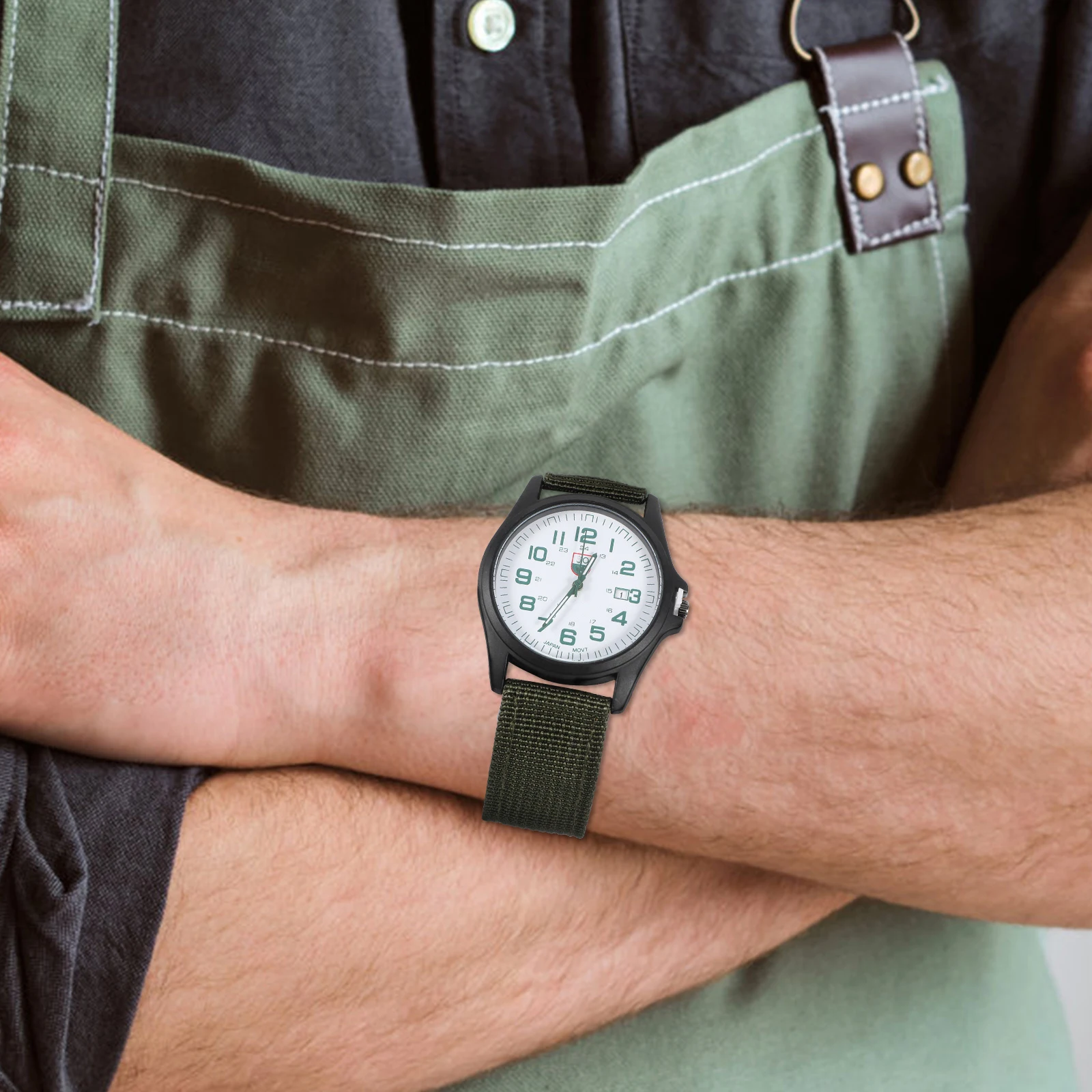 Stylish Men Quartz Wrist Woven Nylon Band Male Green Sports Watch Calendar Military Style Timepiece For Men Smooth
Stylish Men Quartz Wrist Woven Nylon Band Male Green Sports Watch Calendar Military Style Timepiece For Men Smooth