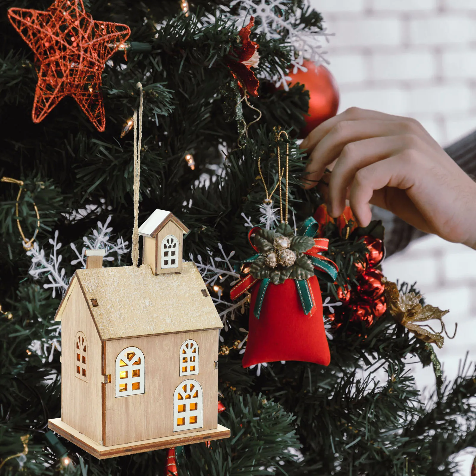 Glow Cabin Decor Luminous House Xmas Desktop nament Indoor Tree Hanging Adornment Desktop Mini Christmas Wooden Pendant Gift
Glow Cabin Decor Luminous House Xmas Desktop nament Indoor Tree Hanging Adornment Desktop Mini Christmas Wooden Pendant Gift