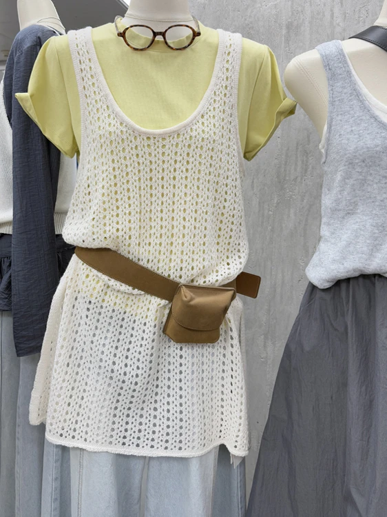 Korean Style Summer New Versatile Mid-Length Knitted T-Shirt Dress Hollow out Knitted Tube Top Skirt Sweet Style Loose Fit
Korean Style Summer New Versatile Mid-Length Knitted T-Shirt Dress Hollow out Knitted Tube Top Skirt Sweet Style Loose Fit