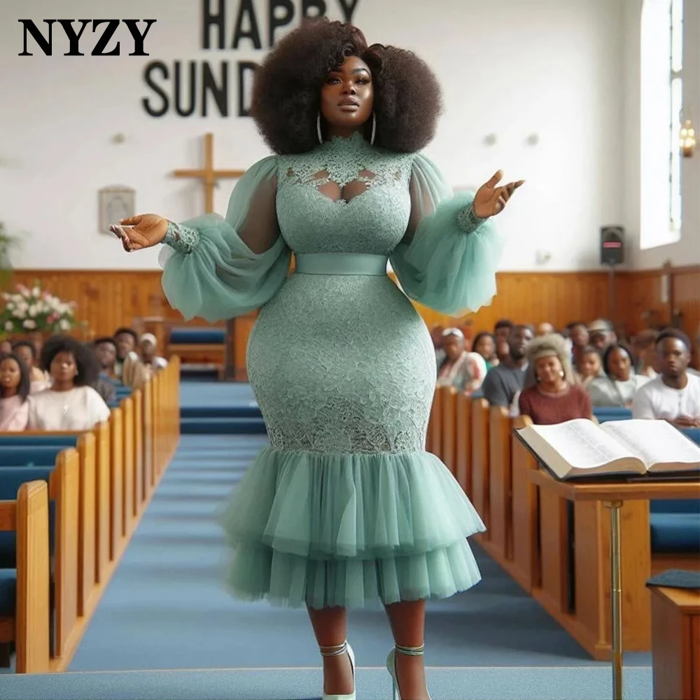 NYZY C377 Customized High Neck Long Sleeves Lace Mermaid Prom Dresses Africa Party Date Birthday Cocktail Evening Gowns 2025
NYZY C377 Customized High Neck Long Sleeves Lace Mermaid Prom Dresses Africa Party Date Birthday Cocktail Evening Gowns 2025