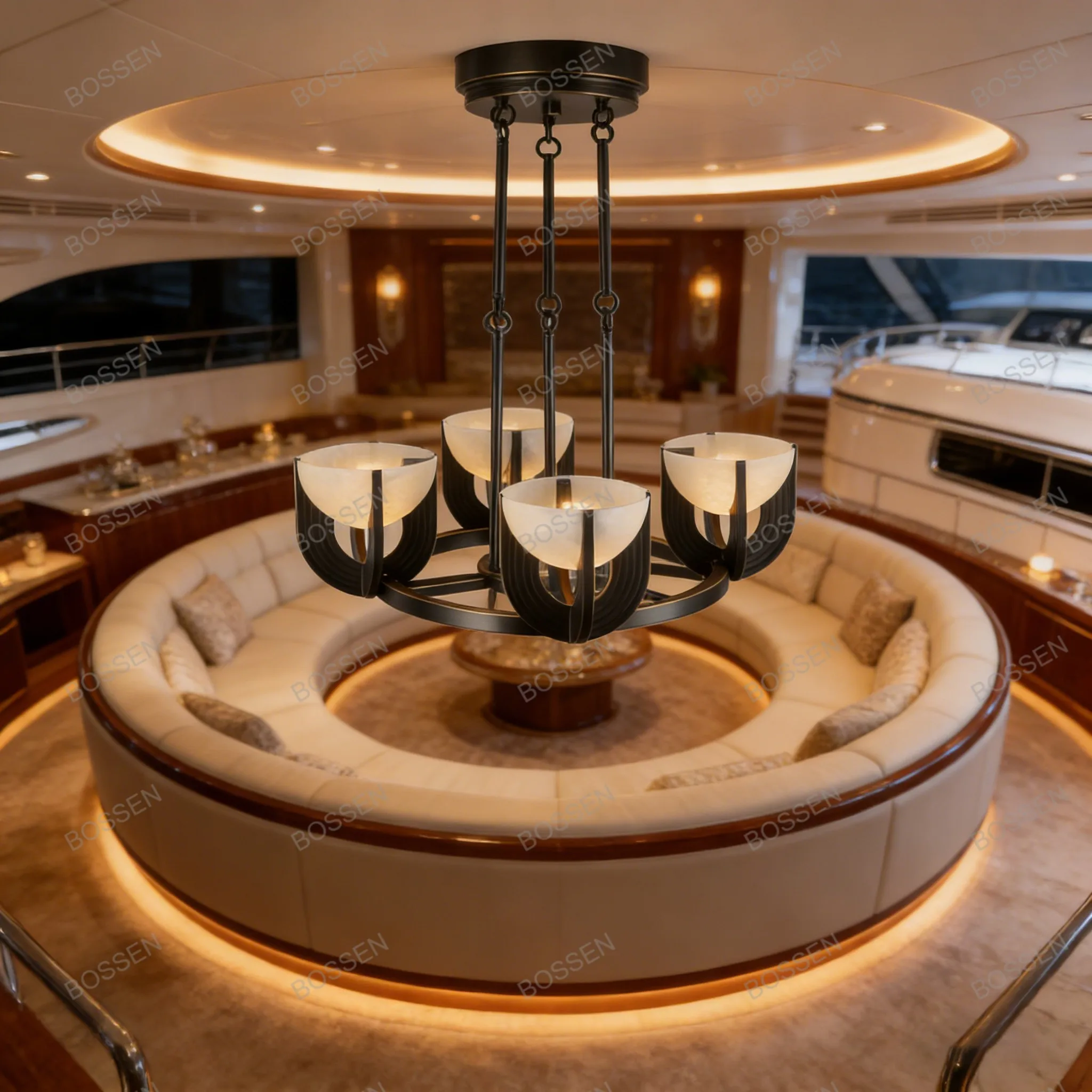 BOSSEN Luxury Modern Two-Tier Chandelier Marble Golden Metal Designer Luster Dimmable Customizable Lighting for Villa Staircase
BOSSEN Luxury Modern Two-Tier Chandelier Marble Golden Metal Designer Luster Dimmable Customizable Lighting for Villa Staircase