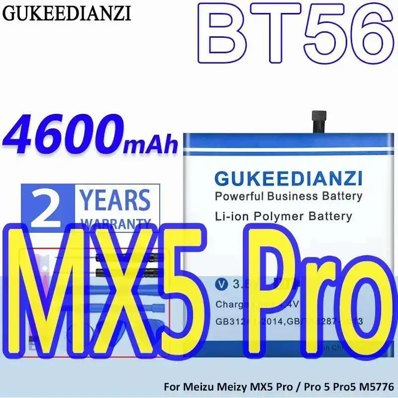 Для Meizu Meizy MX5 Pro 5 Pro5 M5776 BT56 4600 мАч Высокая совместимость аккумулятора мобильного телефона Надежная замена
Для Meizu Meizy MX5 Pro 5 Pro5 M5776 BT56 4600 мАч Высокая совместимость аккумулятора мобильного телефона Надежная замена