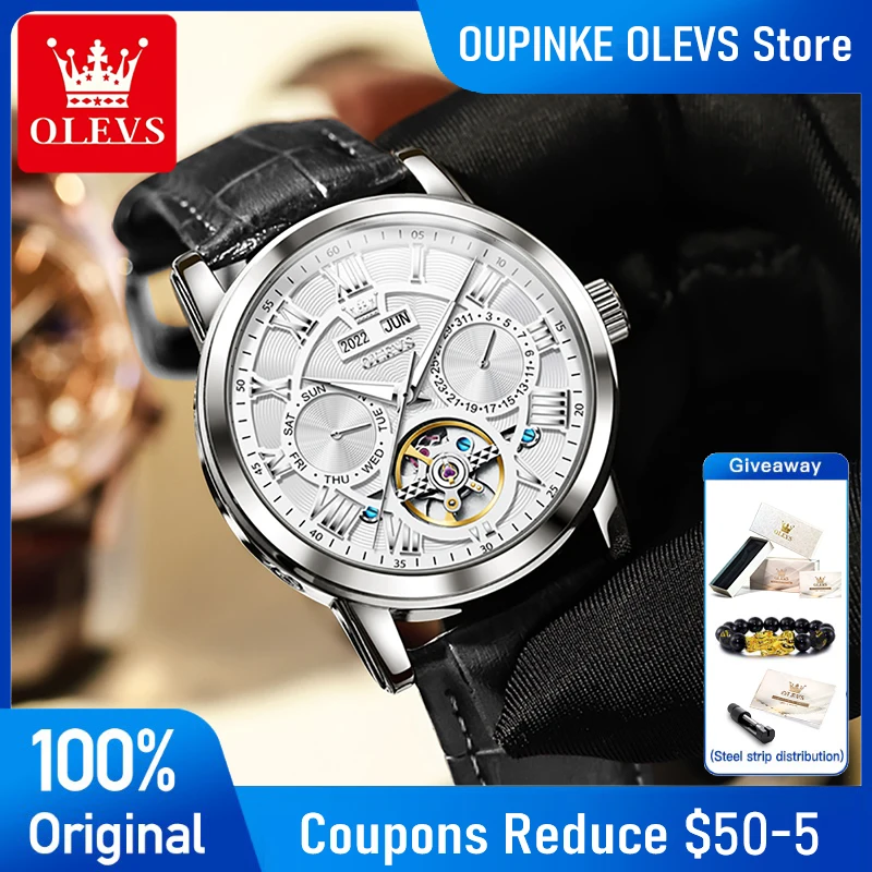 OLEVS 6668 Mens Watch 6668 Flywheel Automatic Mechanical Watch Waterproof Luminous Calendar Week Watches For Man Original Luxury
OLEVS 6668 Mens Watch 6668 Flywheel Automatic Mechanical Watch Waterproof Luminous Calendar Week Watches For Man Original Luxury