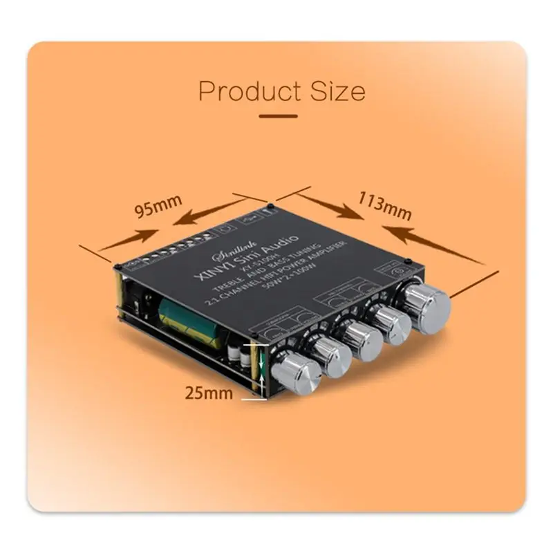 T28C XY-S100H HIFI TPA3116D2 Bluetooth 5.0 Subwoofer Amplifier Board 50WX2+100W 2.1 Channel Power Audio Stereo Bass USB AMP
T28C XY-S100H HIFI TPA3116D2 Bluetooth 5.0 Subwoofer Amplifier Board 50WX2+100W 2.1 Channel Power Audio Stereo Bass USB AMP