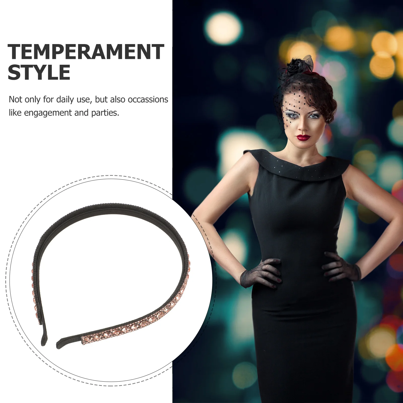 Rhinestones Headband Embellished Hairband Headbands for Women Fashion Hoop Accessory White Accessories Fashionable
Rhinestones Headband Embellished Hairband Headbands for Women Fashion Hoop Accessory White Accessories Fashionable