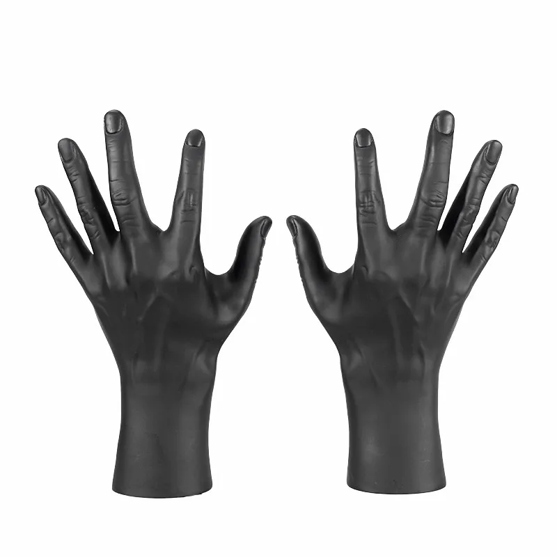 Realistic Male Mannequin Hands Plastic Black for Jewelry Glove Display Holder
Realistic Male Mannequin Hands Plastic Black for Jewelry Glove Display Holder