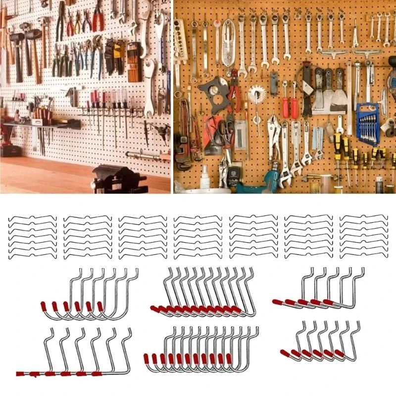 Practical 114 Pieces Metal Pegboard Hook Set for Home Garage Tool Hanging KXRE
Practical 114 Pieces Metal Pegboard Hook Set for Home Garage Tool Hanging KXRE