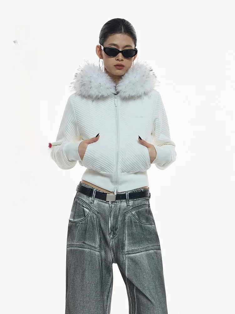 Detachable Fur Collar Zipper Double Headed Sweatirt Cardigan Women's Spring Design ort Outerwear Ourhour Thiened Long S...
Detachable Fur Collar Zipper Double Headed Sweatirt Cardigan Women's Spring Design ort Outerwear Ourhour Thiened Long S...