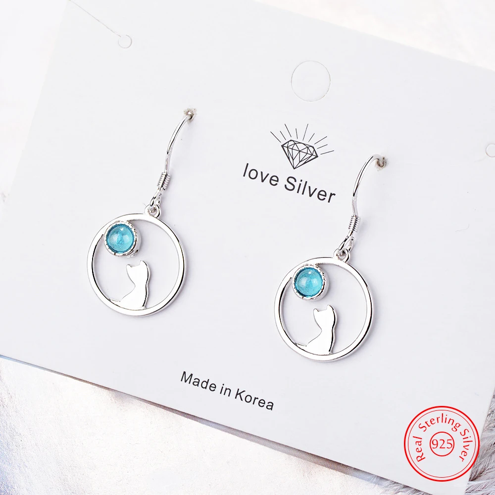 New Quality Jewelry Women's 925 Sterling Silver Opal Cute Cat Hollow Round Drop Earrings Fashion FQL25039 
New Quality Jewelry Women's 925 Sterling Silver Opal Cute Cat Hollow Round Drop Earrings Fashion FQL25039