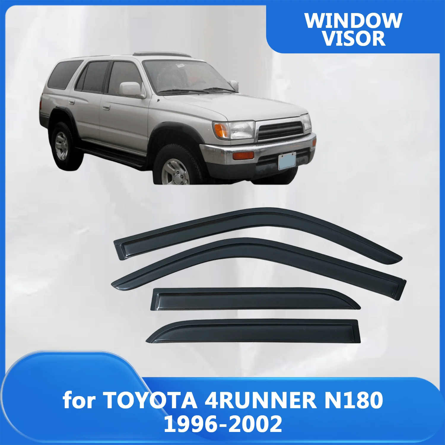 Window Visor for TOYOTA 4RUNNER N180 1996 1997 1998 1999 2000 2001 2002 Wind Deflectors Rain Guards Door Visor Vent
Window Visor for TOYOTA 4RUNNER N180 1996 1997 1998 1999 2000 2001 2002 Wind Deflectors Rain Guards Door Visor Vent