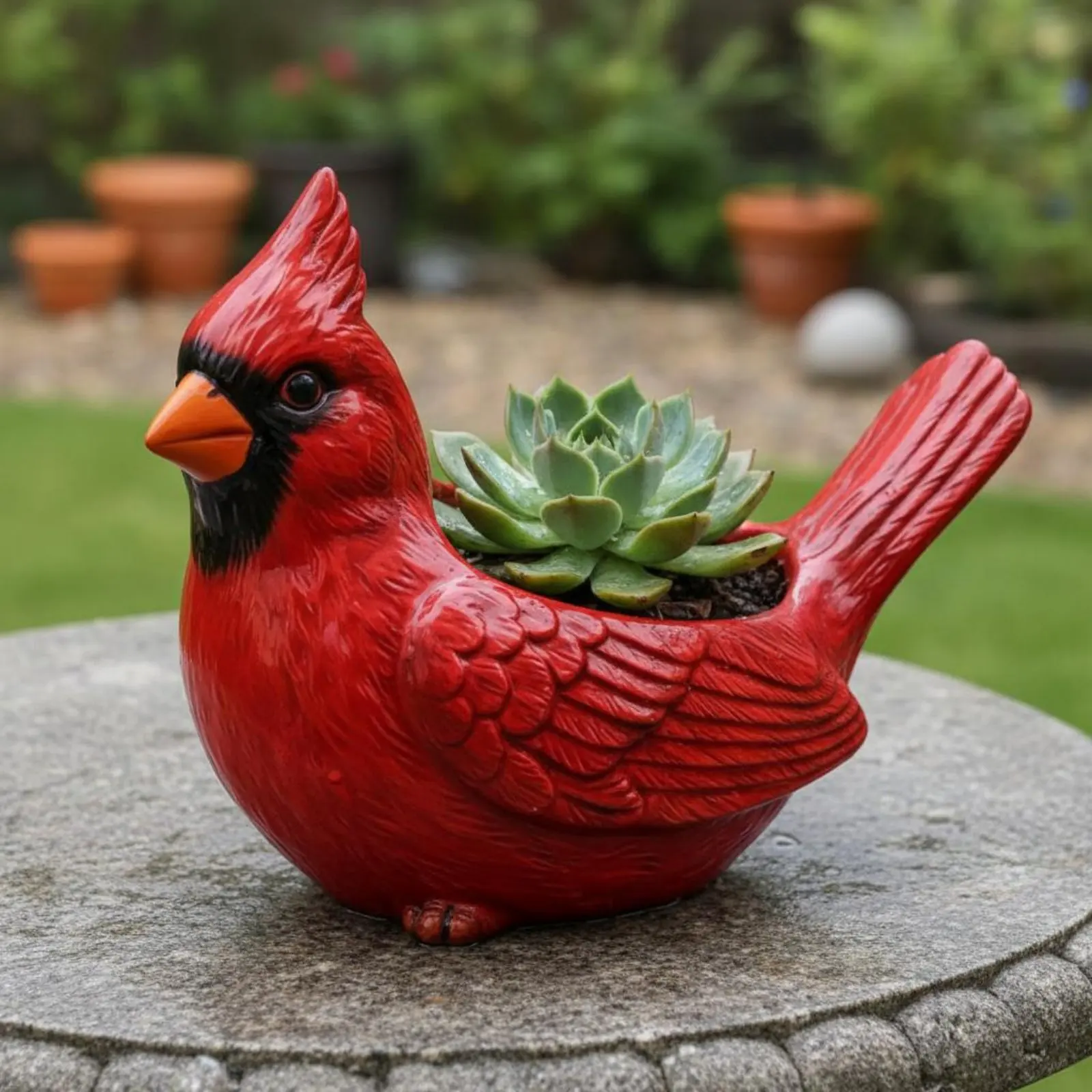 Resin Bird Planter Decorative Bird Succulent Planter Cardinal Flower Pot Vibrant Color Cardinal Plant Pot Hand Painted
Resin Bird Planter Decorative Bird Succulent Planter Cardinal Flower Pot Vibrant Color Cardinal Plant Pot Hand Painted