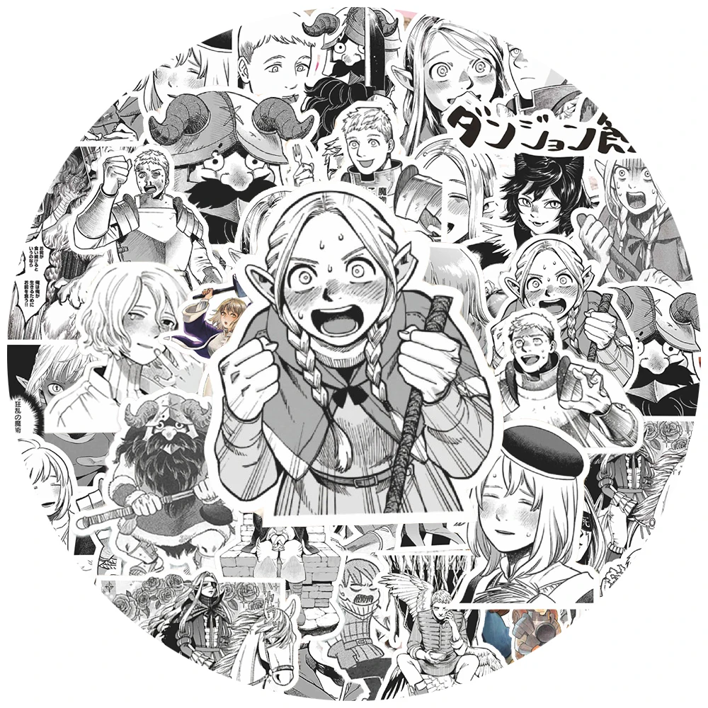 10/30/73pcs Cartoon Delicious in Dungeon Anime Stickers Black White Decals DIY Suitcase Phone Notebook Classic Manga Sticker Toy
10/30/73pcs Cartoon Delicious in Dungeon Anime Stickers Black White Decals DIY Suitcase Phone Notebook Classic Manga Sticker Toy