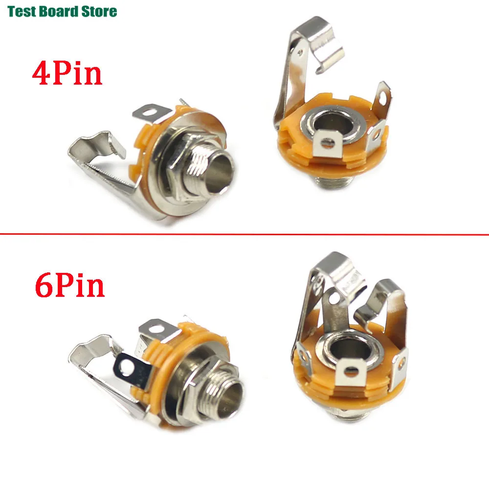 5Pcs 1/4" 6.35mm Mono stereo 4pin 6pin Pole Female Panel Mount power socket Connector 6.5 Audio cable Jack plug Solder Adapter
5Pcs 1/4" 6.35mm Mono stereo 4pin 6pin Pole Female Panel Mount power socket Connector 6.5 Audio cable Jack plug Solder Adapter