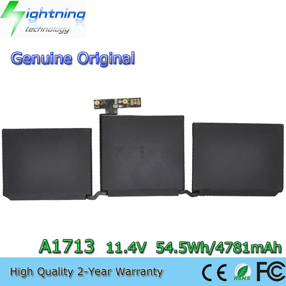 Оригинальный аккумулятор для ноутбука A1713, 4781 мАч, 54,5 Втч для MacBook Pro 13 дюймов, конец A1708, 2016 г., середина 2017 г.
Оригинальный аккумулятор для ноутбука A1713, 4781 мАч, 54,5 Втч для MacBook Pro 13 дюймов, конец A1708, 2016 г., середина 2017 г.