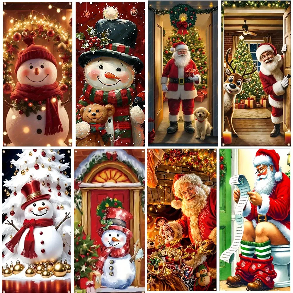 Cartoon Santa Claus Snowman Backdrops Merry Christmas Door Hanging Banner Party Decorations Bedroom Decor Photography Background
Cartoon Santa Claus Snowman Backdrops Merry Christmas Door Hanging Banner Party Decorations Bedroom Decor Photography Background