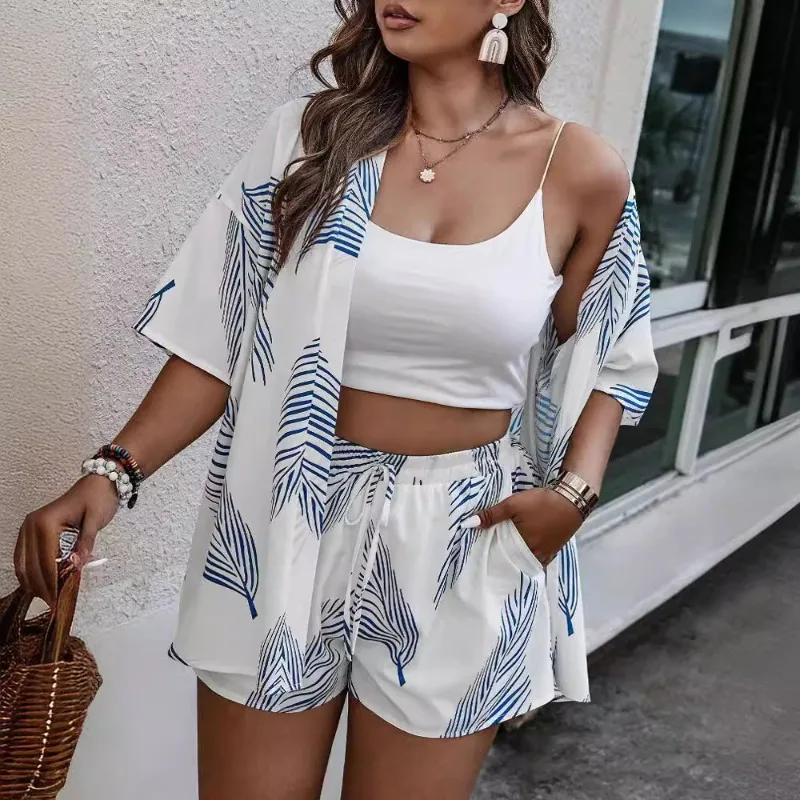 Women's Spring/Summer Set Cardigan Shorts Print Retro Simple Comfortable Loose Casual Design Fashion Advanced Soft Niche Skinny
Women's Spring/Summer Set Cardigan Shorts Print Retro Simple Comfortable Loose Casual Design Fashion Advanced Soft Niche Skinny