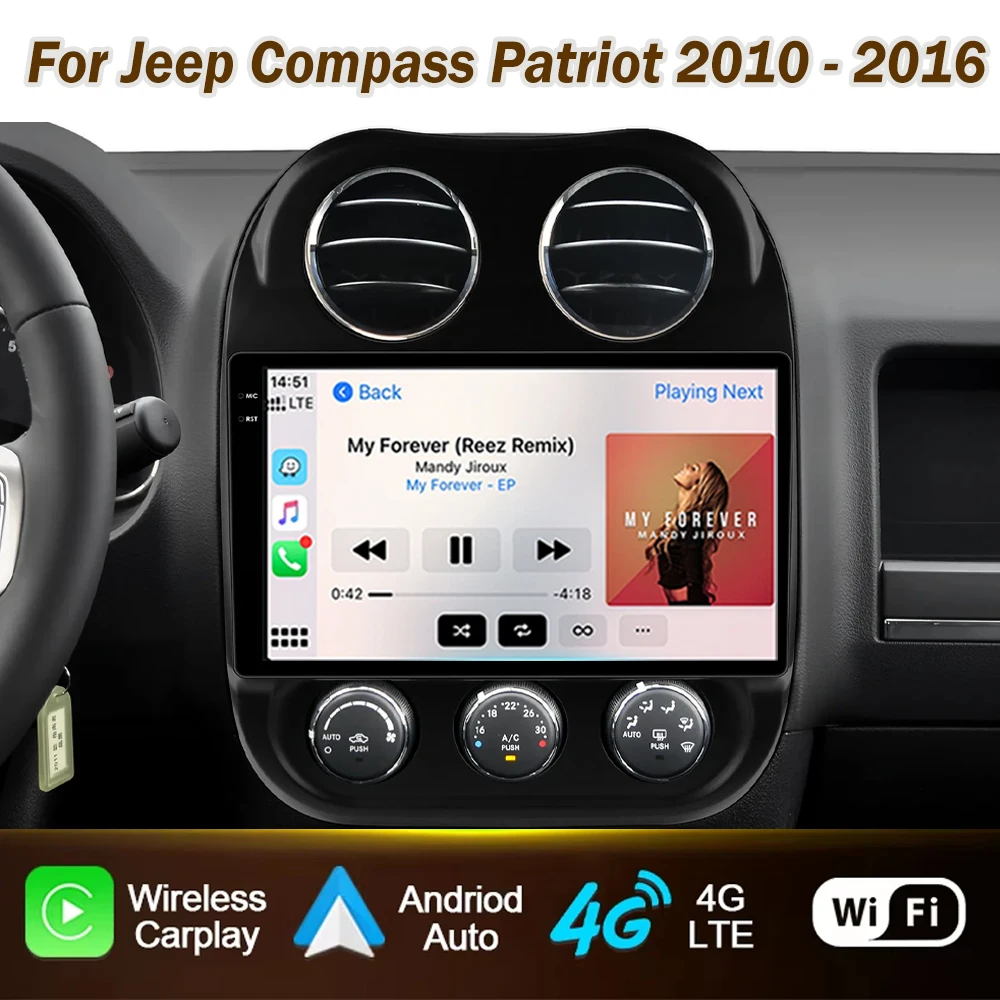 Car Radio For Jeep Compass Patriot 2010 - 2016 Carplay Android Auto Stereo Intelligent Multimedia Player 5G WIFI GPS Navigation
Car Radio For Jeep Compass Patriot 2010 - 2016 Carplay Android Auto Stereo Intelligent Multimedia Player 5G WIFI GPS Navigation