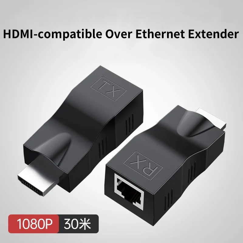 30m 1080P HDMI-compatible Extender Over Cat5e/6 Cable HDMI-compatible to RJ45 Ethernet Adapter for Computer HDTV Set-top Boxes
30m 1080P HDMI-compatible Extender Over Cat5e/6 Cable HDMI-compatible to RJ45 Ethernet Adapter for Computer HDTV Set-top Boxes