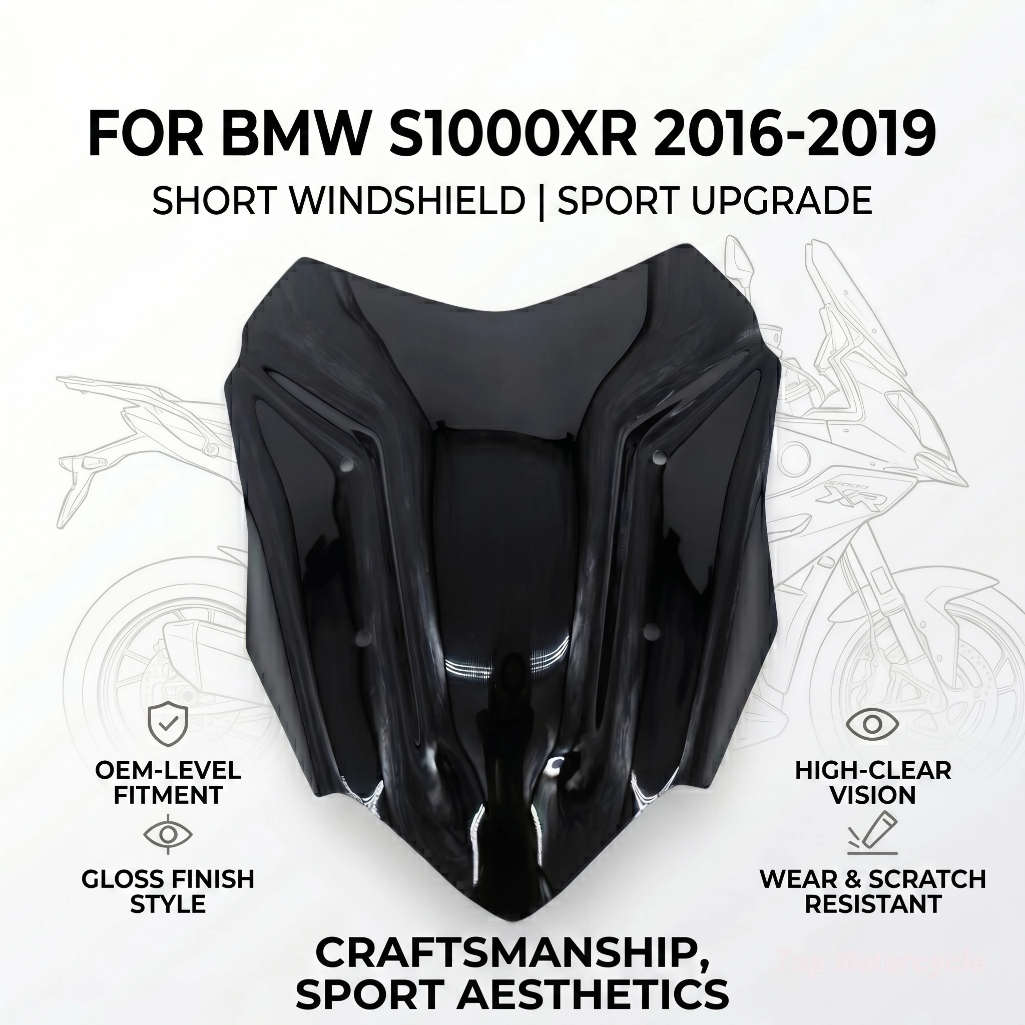 Screen For BMW S1000XR S 1000XR 2016 2017 2018 2019 S1000 XR Motorcycle Heightening Visor Windshield Windscreen Wind Deflectors
Screen For BMW S1000XR S 1000XR 2016 2017 2018 2019 S1000 XR Motorcycle Heightening Visor Windshield Windscreen Wind Deflectors