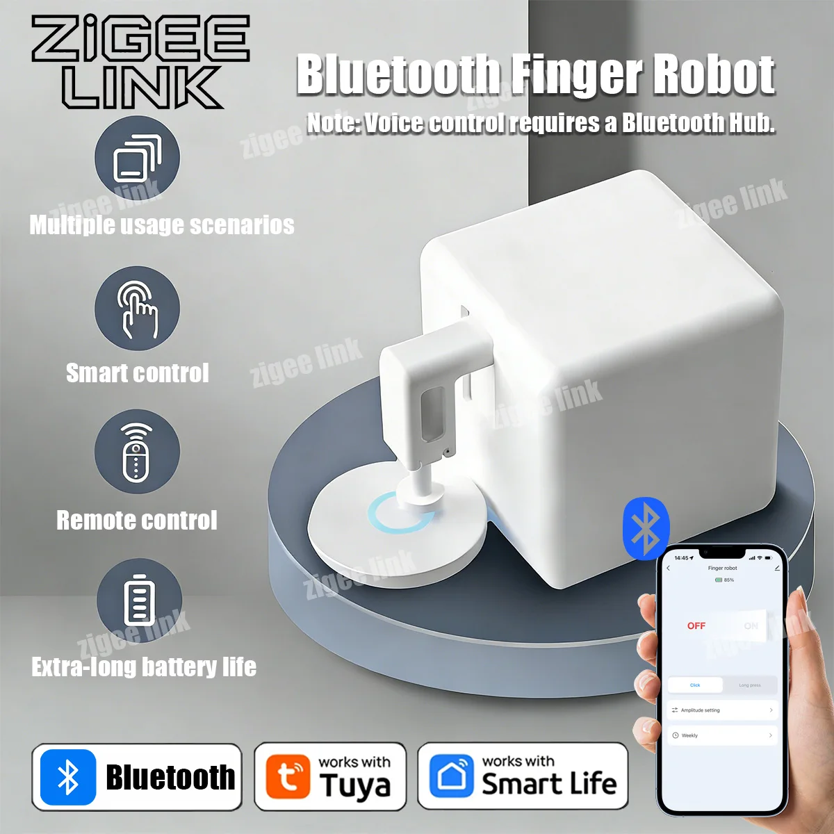 Smart Fingerbot Switch Tuya Bluetooth Robot Button Pusher Wireless Switch Bot APP Control Work With Alexa Google Home