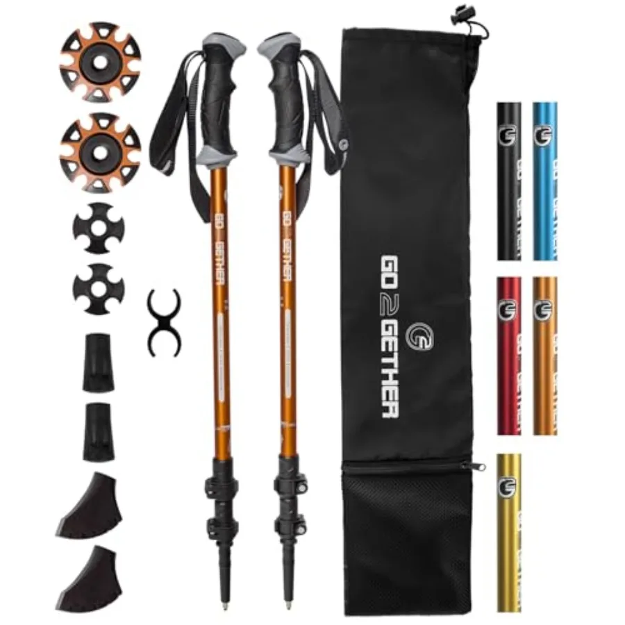 Aluminum Trekking Poles - Quick Adjustable Locks, Comfort Handle, Padded Strap, Snow Baskets - Walking Sticks Suitable for Hiki
Aluminum Trekking Poles - Quick Adjustable Locks, Comfort Handle, Padded Strap, Snow Baskets - Walking Sticks Suitable for Hiki