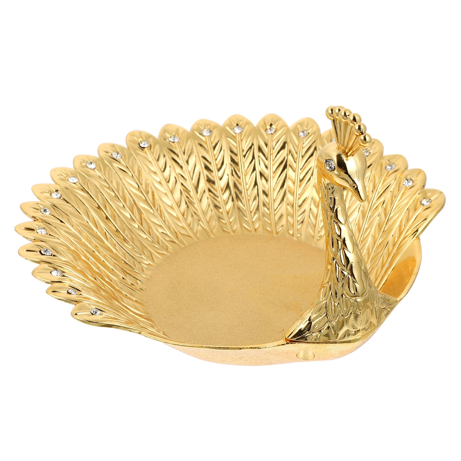 Metal Diamond-set Fruit Plate Peacock Shaped Bowl Golden Plated Spot Drill High-quality Kitchen Bar Utensil Smooth Texture
Metal Diamond-set Fruit Plate Peacock Shaped Bowl Golden Plated Spot Drill High-quality Kitchen Bar Utensil Smooth Texture