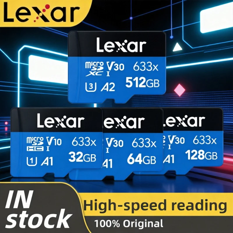 Lexar A1 Memory Card 256GB 128GB 64GB Class 10 SDXC V30 U3 32GB SDHC V10 U1 Lexar 633x Micro SD Card Flash Microsd
Lexar A1 Memory Card 256GB 128GB 64GB Class 10 SDXC V30 U3 32GB SDHC V10 U1 Lexar 633x Micro SD Card Flash Microsd