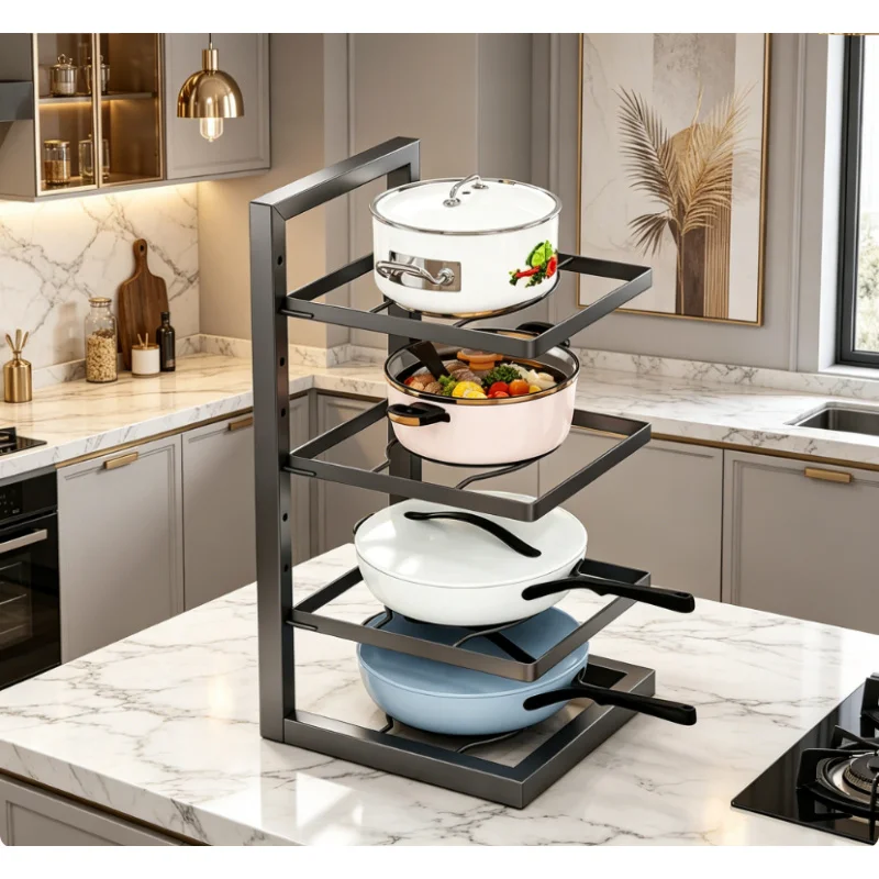 Adjustable Pot Rack Organizer, Kitchen Stainless Steel Pot Storage Rack ,Multi-Layer Household Pot and Pan Organzier for Kitchen
Adjustable Pot Rack Organizer, Kitchen Stainless Steel Pot Storage Rack ,Multi-Layer Household Pot and Pan Organzier for Kitchen